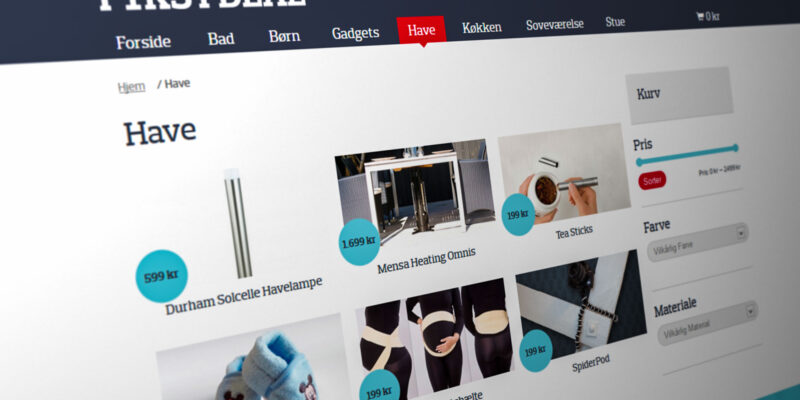 First Deal er en webshop baseret på Wordpress/WooCommerce, udviklet af wireframed
